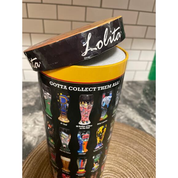 Lolita Hand Painted Pilsner Glass 99 Bottles of Beer on the Wall  NEW in Box - Picture 11 of 11